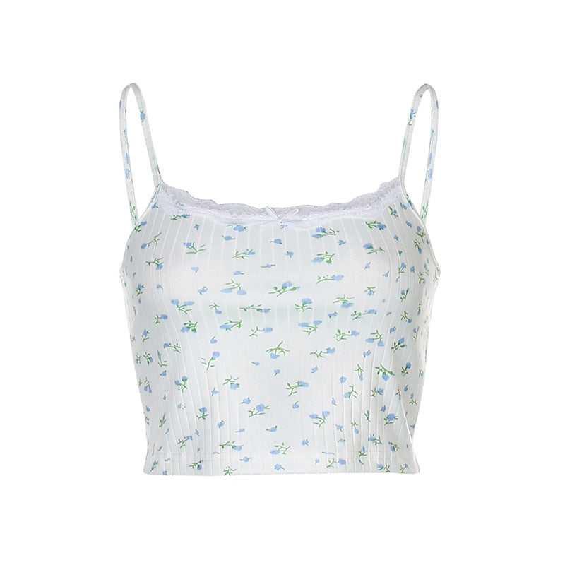 Frankie Floral Knitted Strappy Cami – nineties modern